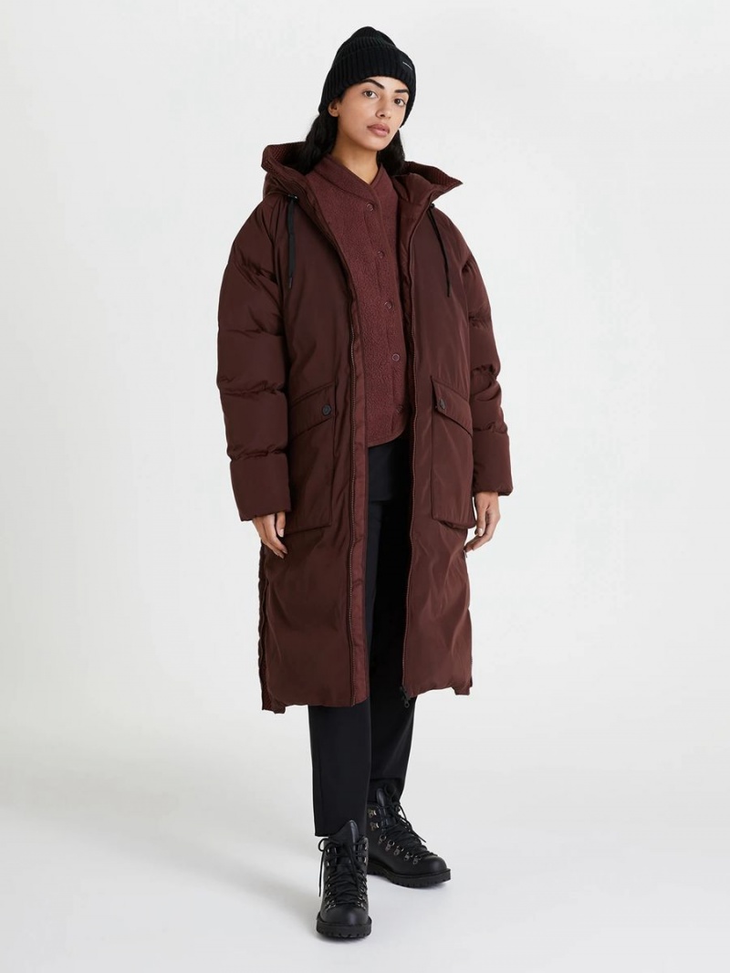 Peak Performance Stella Down Women's Coat Burgundy | OUJ35-409