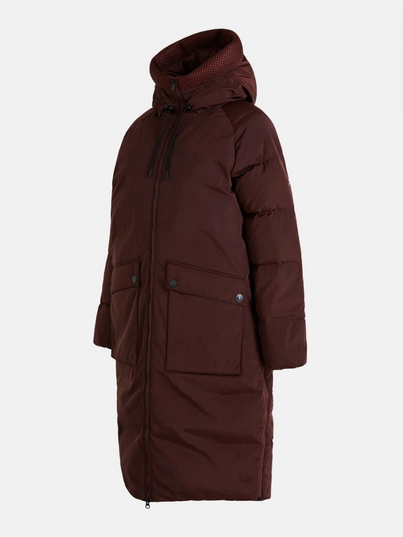 Peak Performance Stella Down Women's Coat Burgundy | OUJ35-409