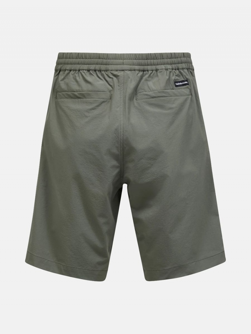 Peak Performance Stretch Drawstring Men's Shorts Green | JYH24-838