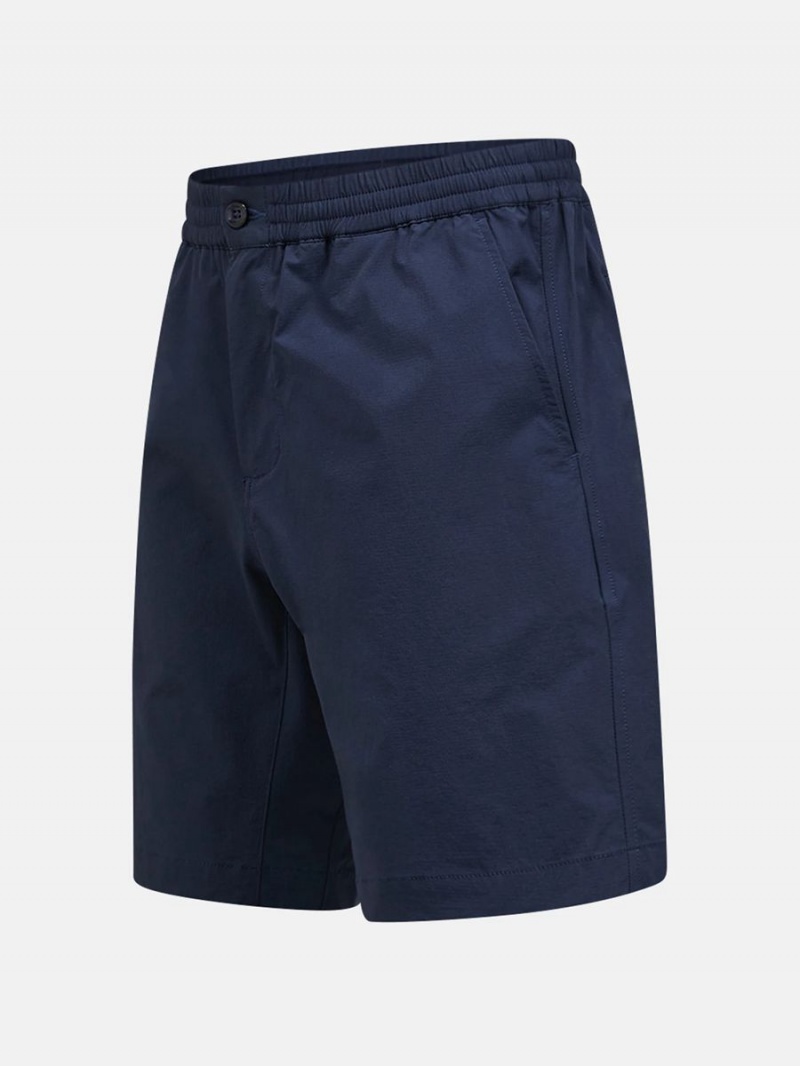 Peak Performance Stretch Drawstring Men's Shorts Navy | REL55-716