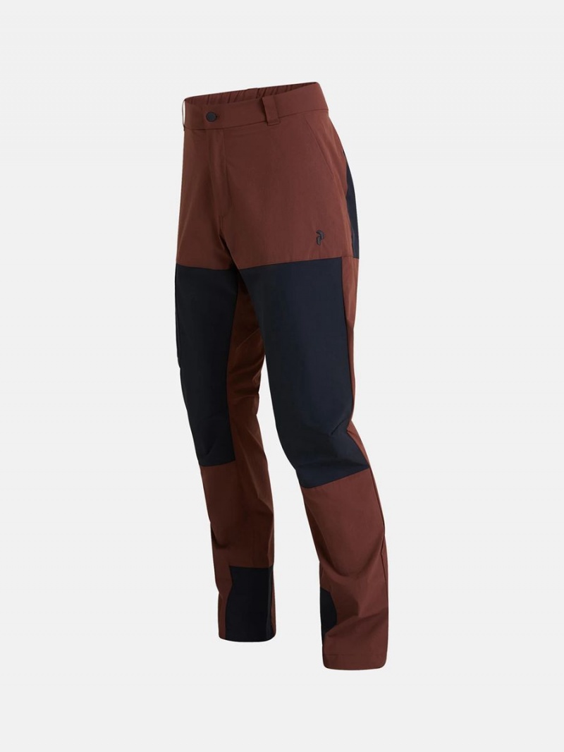 Peak Performance Stretch Hike Men's Pants Burgundy | REA19-936