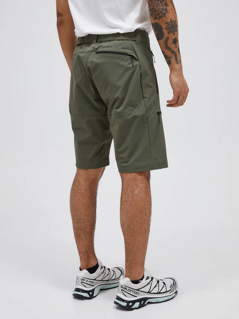 Peak Performance Stretch Trek Men's Shorts Green | JCE56-372