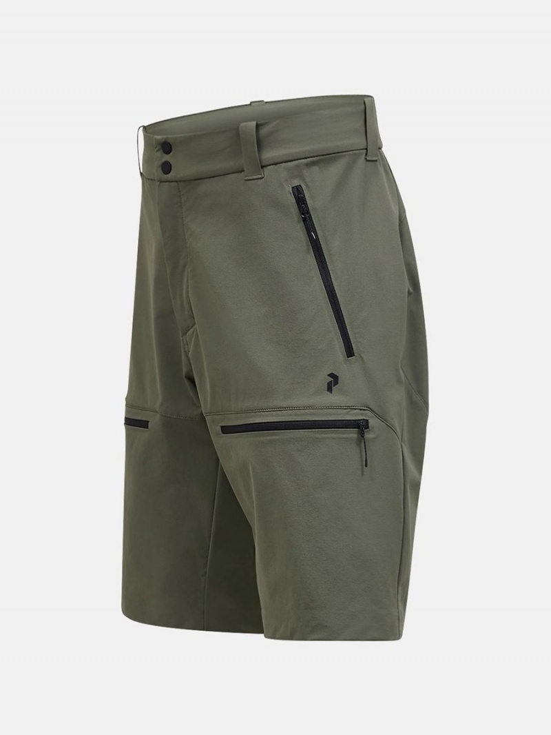 Peak Performance Stretch Trek Men's Shorts Green | JCE56-372