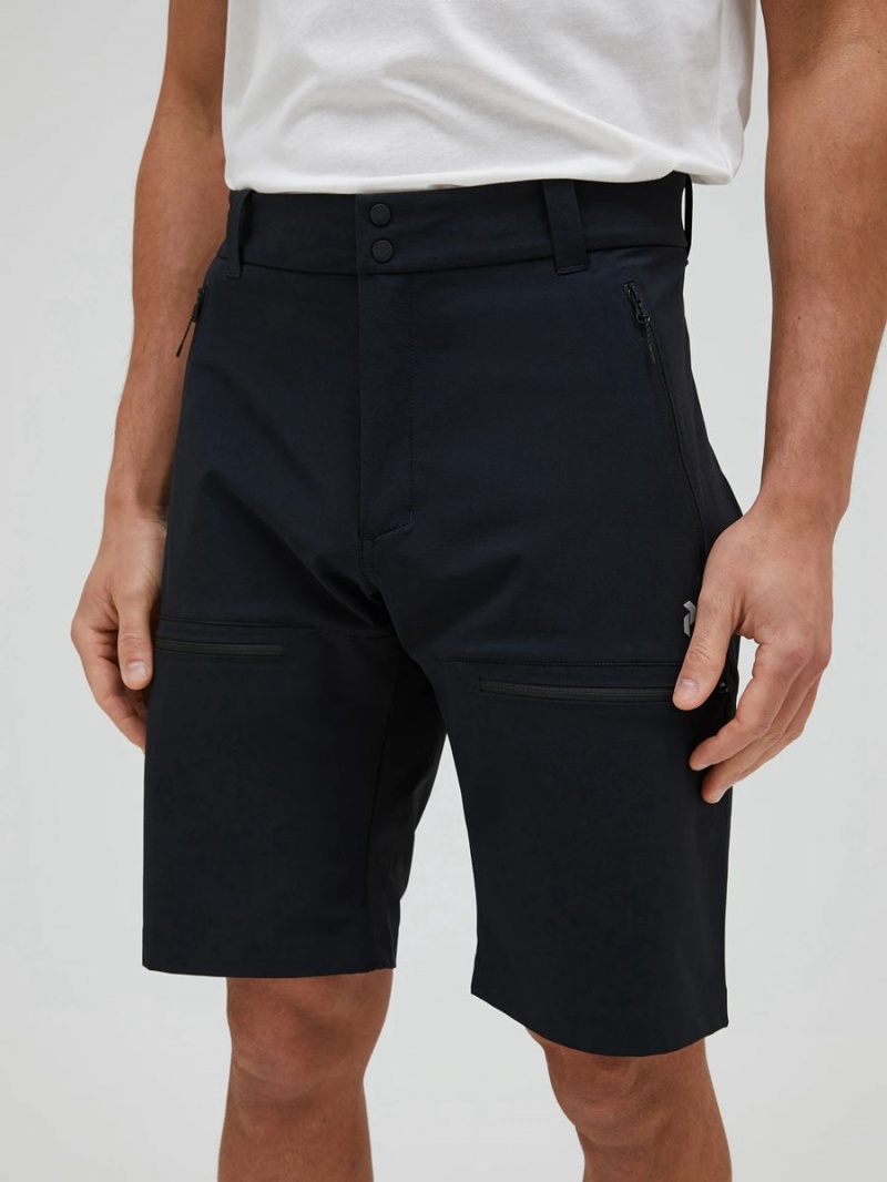 Peak Performance Stretch Trek Men's Shorts Black | OVQ93-637