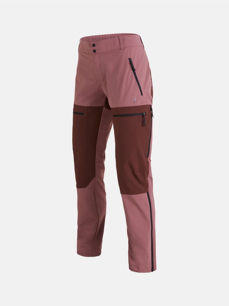 Peak Performance Stretch Trek Women's Ski Pants Pink / Burgundy | QSU20-052