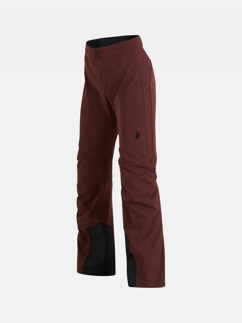 Peak Performance Stretch Women's Ski Pants Burgundy | HXQ21-961