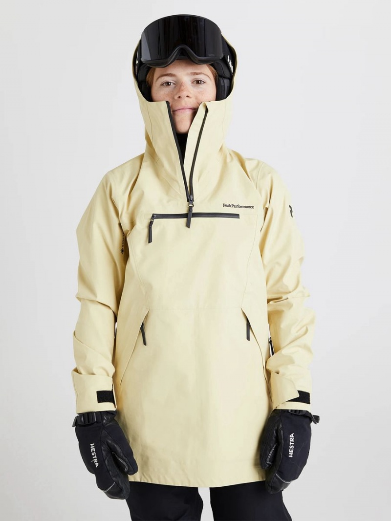 Peak Performance Vertical Gore-Tex 3L Anorak Women's Ski Jacket Yellow | NUD67-084