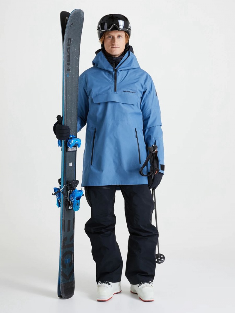 Peak Performance Vertical Gore-Tex 3L Anorak Men's Ski Jacket Blue | HBZ85-953