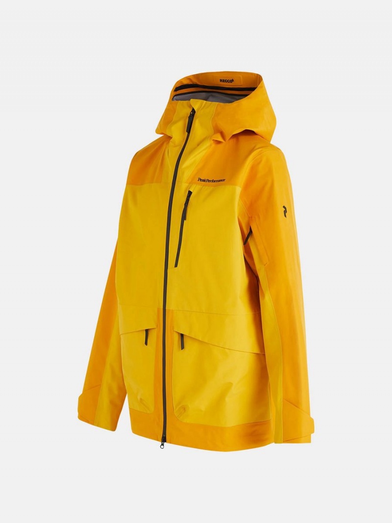 Peak Performance Vertical Gore-Tex 3L Men's Ski Jacket Yellow / Gold | DCL95-558