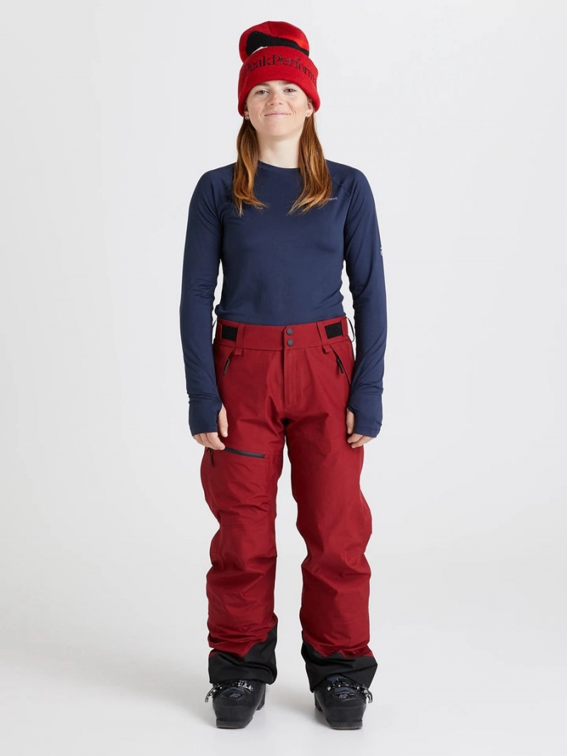 Peak Performance Vertical Gore-Tex 3L Women's Ski Pants Red | CGI87-519