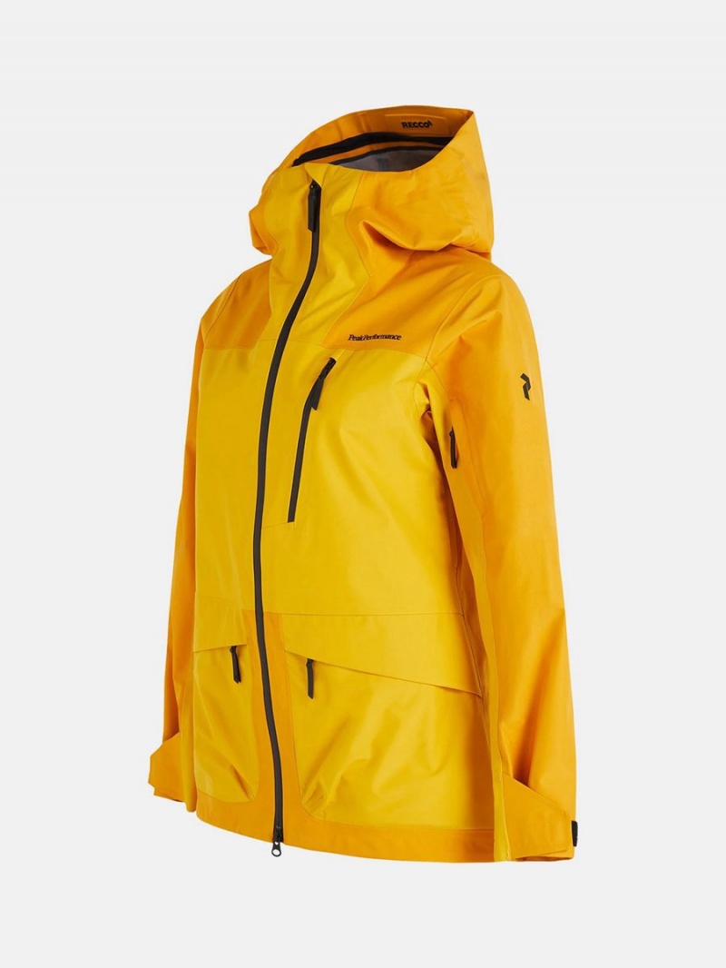 Peak Performance Vertical Gore-Tex 3L Women's Ski Jacket Gold / Yellow | BEX75-841