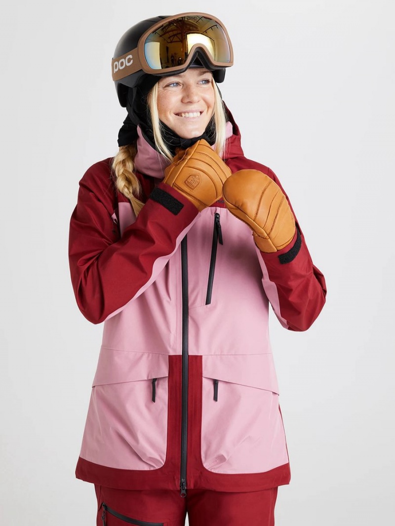 Peak Performance Vertical Gore-Tex 3L Women's Ski Jacket Pink / Red | QDG66-100