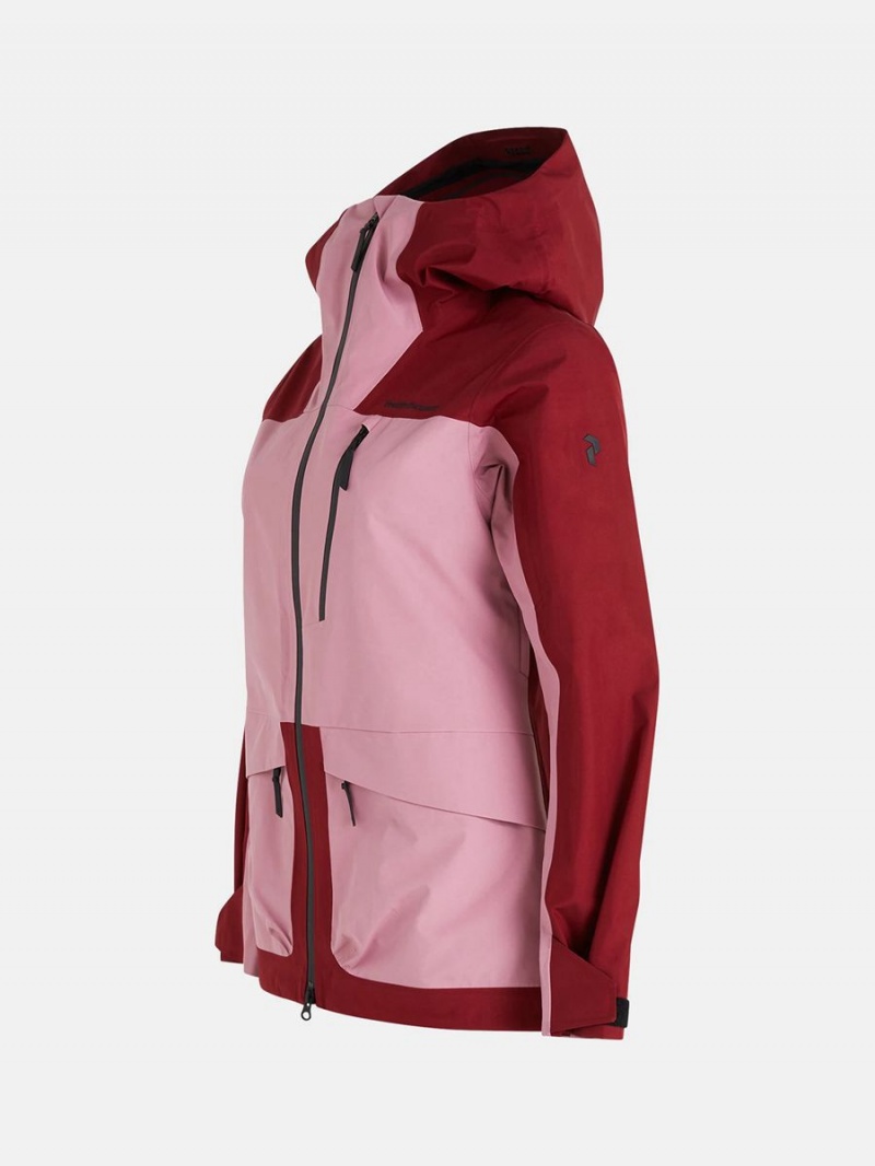 Peak Performance Vertical Gore-Tex 3L Women's Ski Jacket Pink / Red | QDG66-100