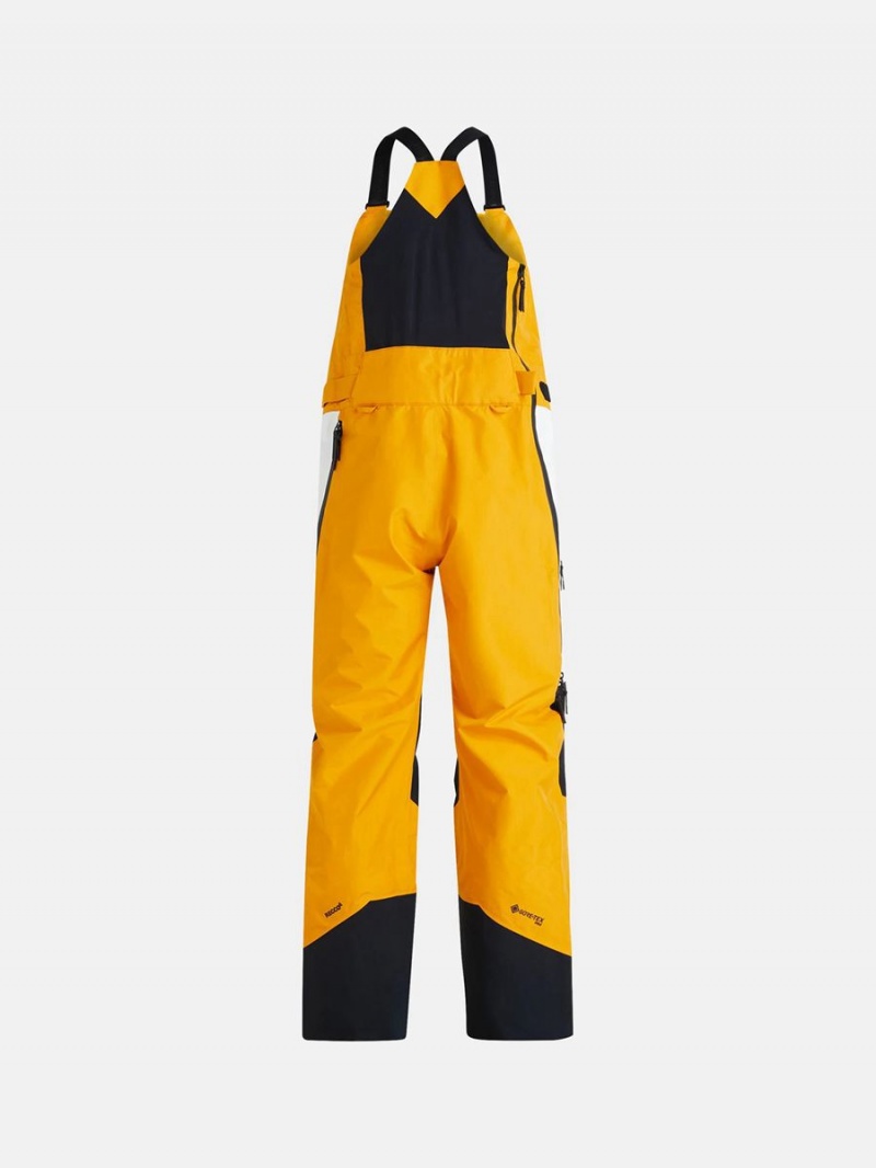 Peak Performance Vertical Gore-Tex Pro 3L Bib Women's Ski Pants Yellow / White | XEI03-612