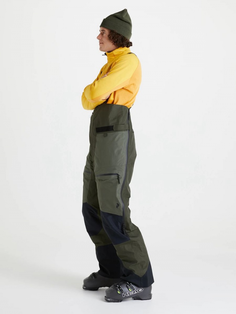 Peak Performance Vertical Gore-Tex Pro 3L Bib Men's Ski Pants Green / Green | KZA05-229