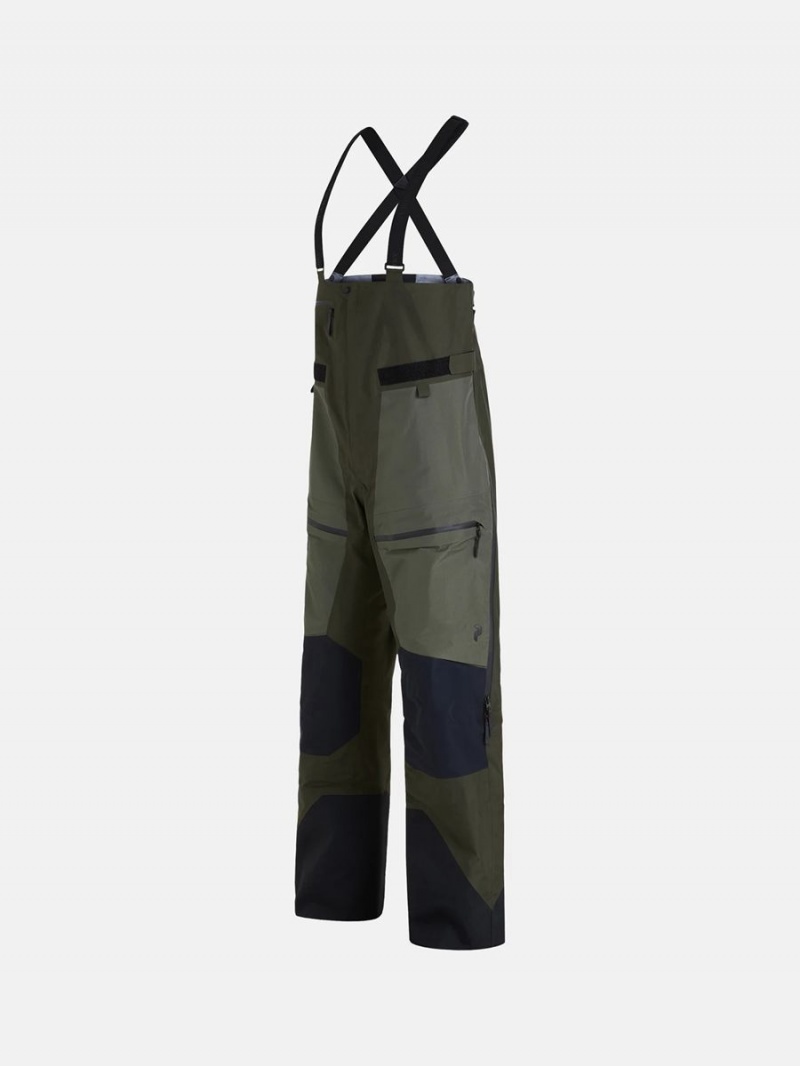 Peak Performance Vertical Gore-Tex Pro 3L Bib Men's Ski Pants Green / Green | KZA05-229