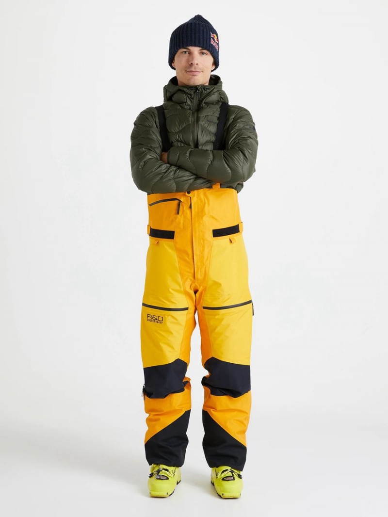 Peak Performance Vertical Gore-Tex Pro 3L Bib Men's Ski Pants Yellow / Gold | VDT77-713