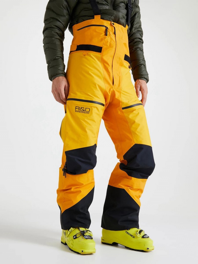 Peak Performance Vertical Gore-Tex Pro 3L Bib Men's Ski Pants Yellow / Gold | VDT77-713