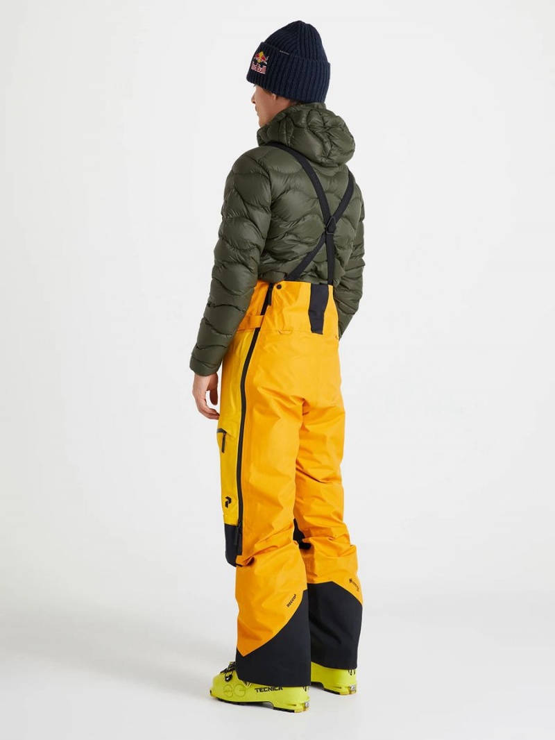 Peak Performance Vertical Gore-Tex Pro 3L Bib Men's Ski Pants Yellow / Gold | VDT77-713