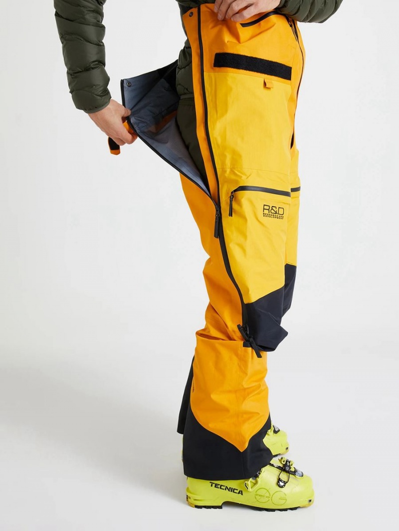 Peak Performance Vertical Gore-Tex Pro 3L Bib Men's Ski Pants Yellow / Gold | VDT77-713