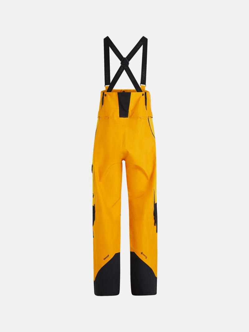 Peak Performance Vertical Gore-Tex Pro 3L Bib Men's Ski Pants Yellow / Gold | VDT77-713