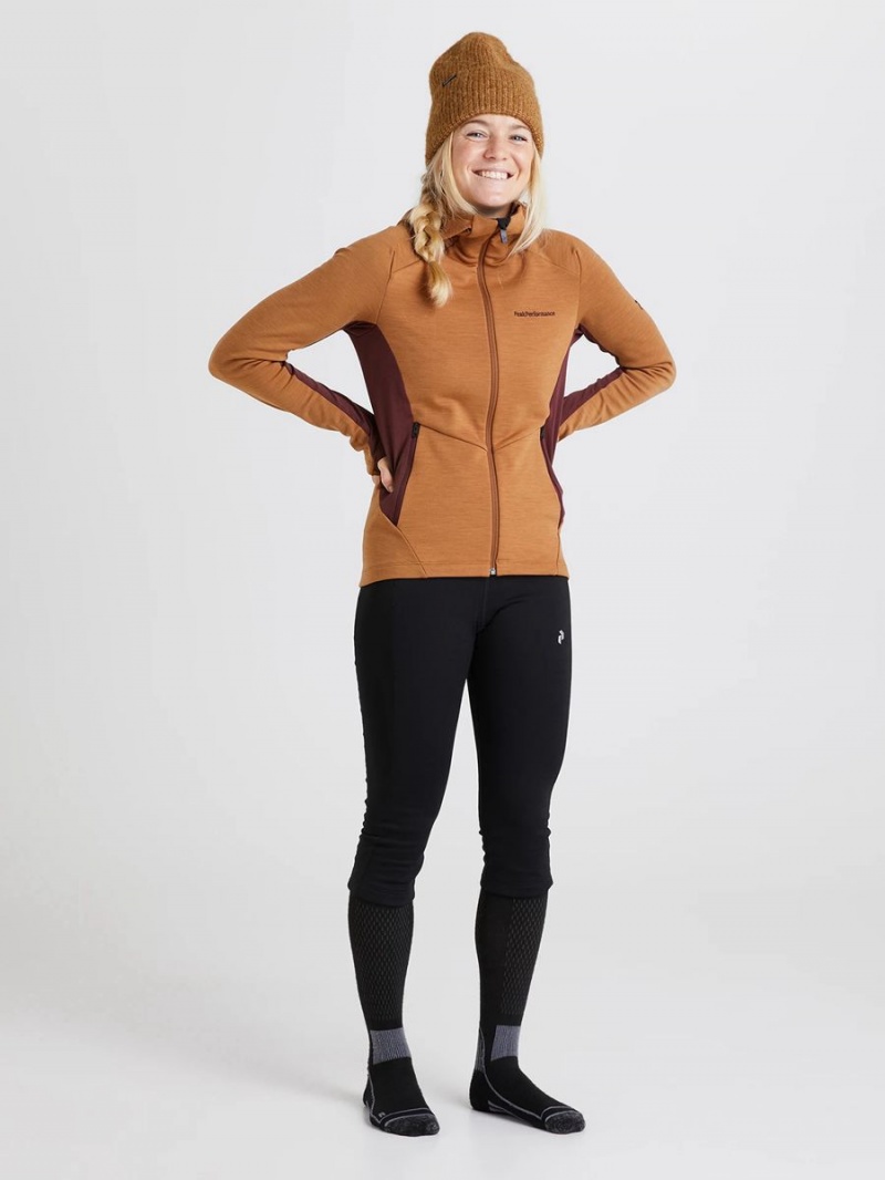 Peak Performance Vertical Mid Hood Women's Jacket Brown / Burgundy | OPE80-105