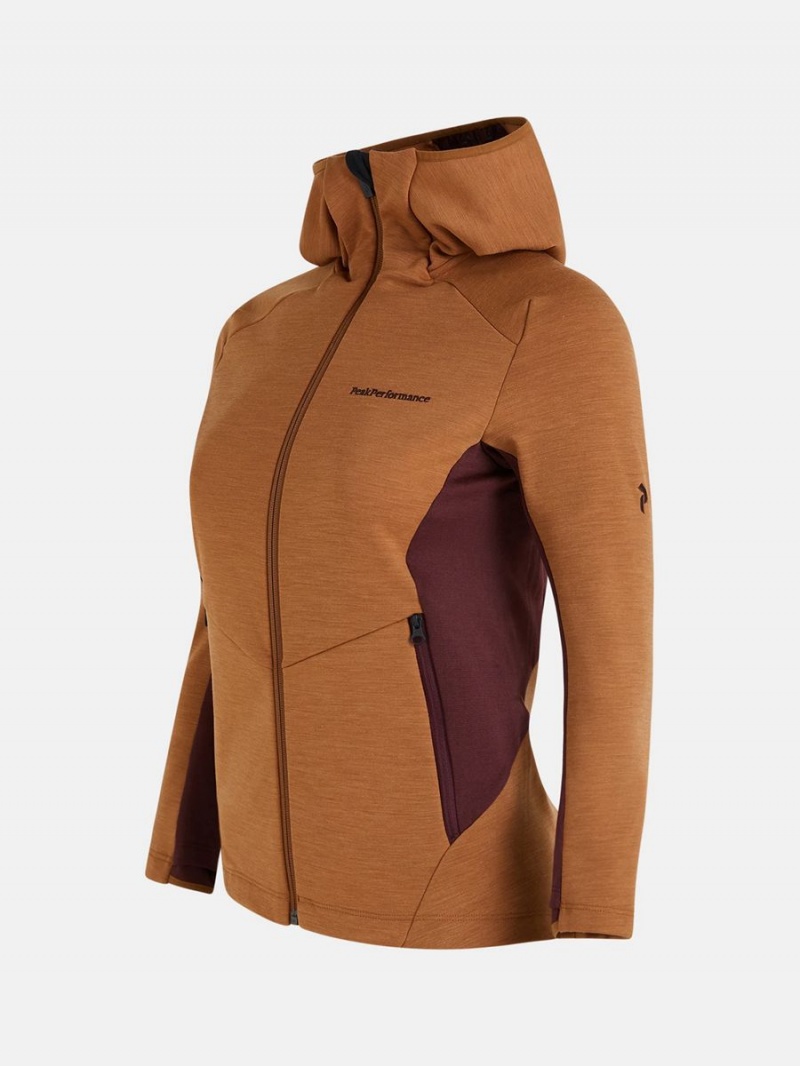 Peak Performance Vertical Mid Hood Women's Jacket Brown / Burgundy | OPE80-105