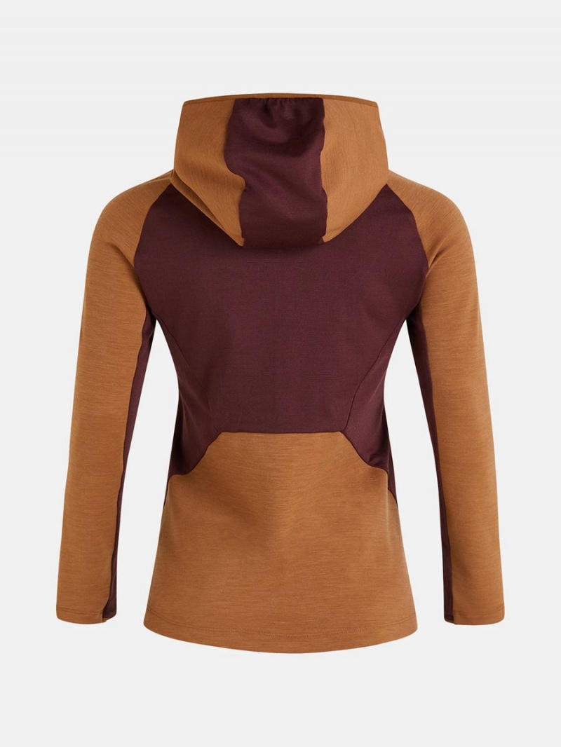 Peak Performance Vertical Mid Hood Women's Jacket Brown / Burgundy | OPE80-105