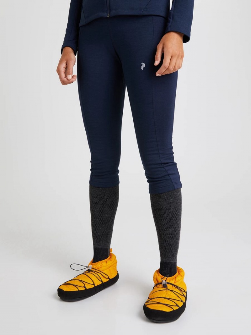 Peak Performance Vertical Mid Women's Leggings Navy / Navy | IGM48-200