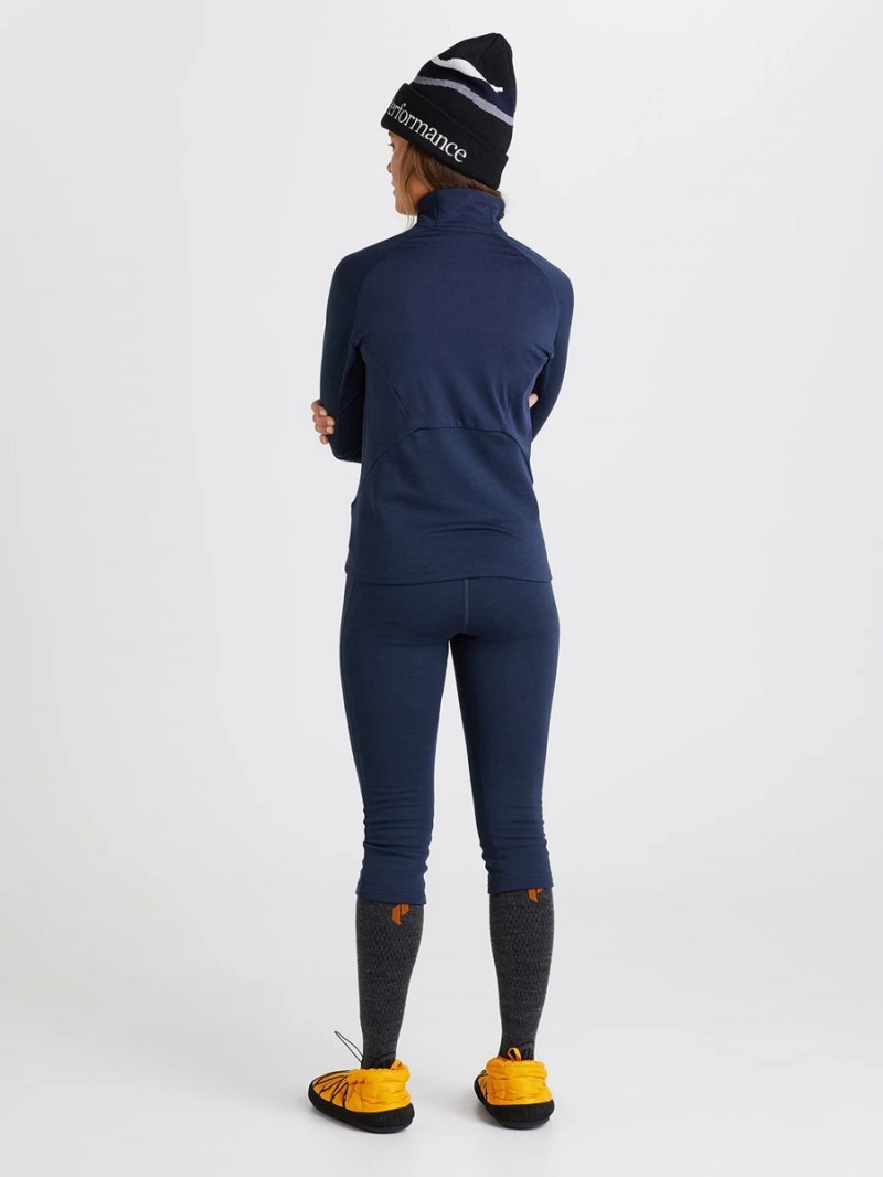 Peak Performance Vertical Mid Women's Leggings Navy / Navy | IGM48-200