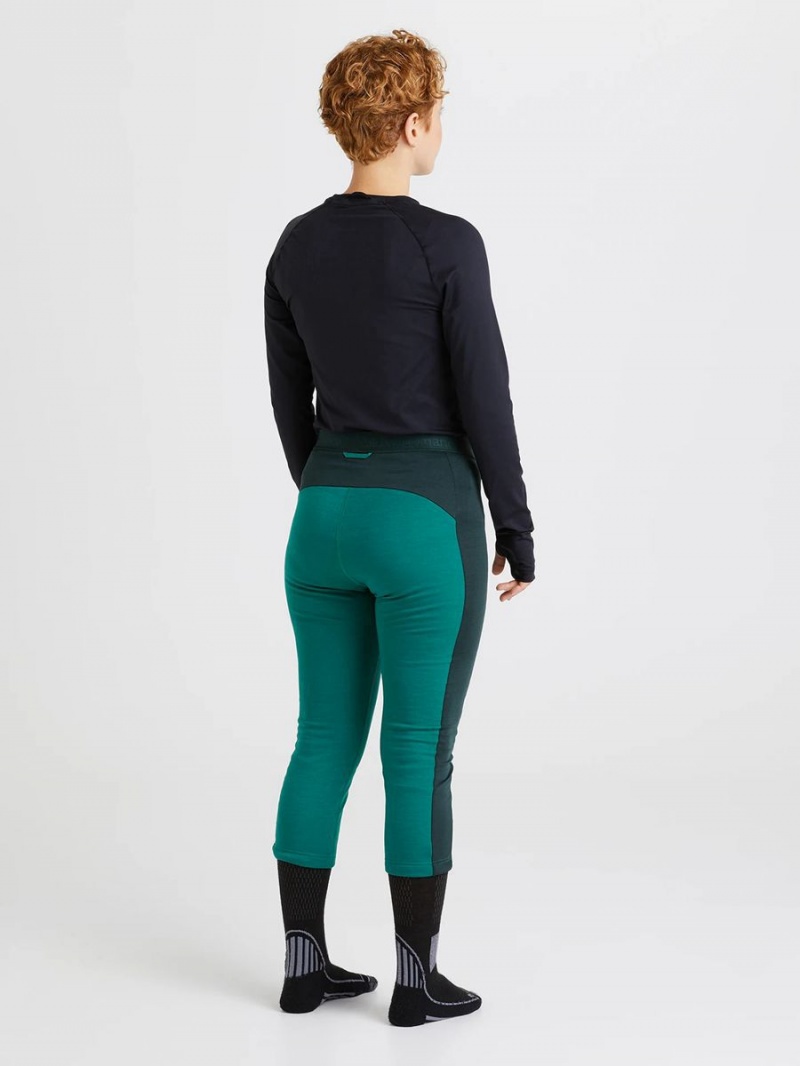 Peak Performance Vertical Mid Women's Leggings Green / Green | KXX86-198