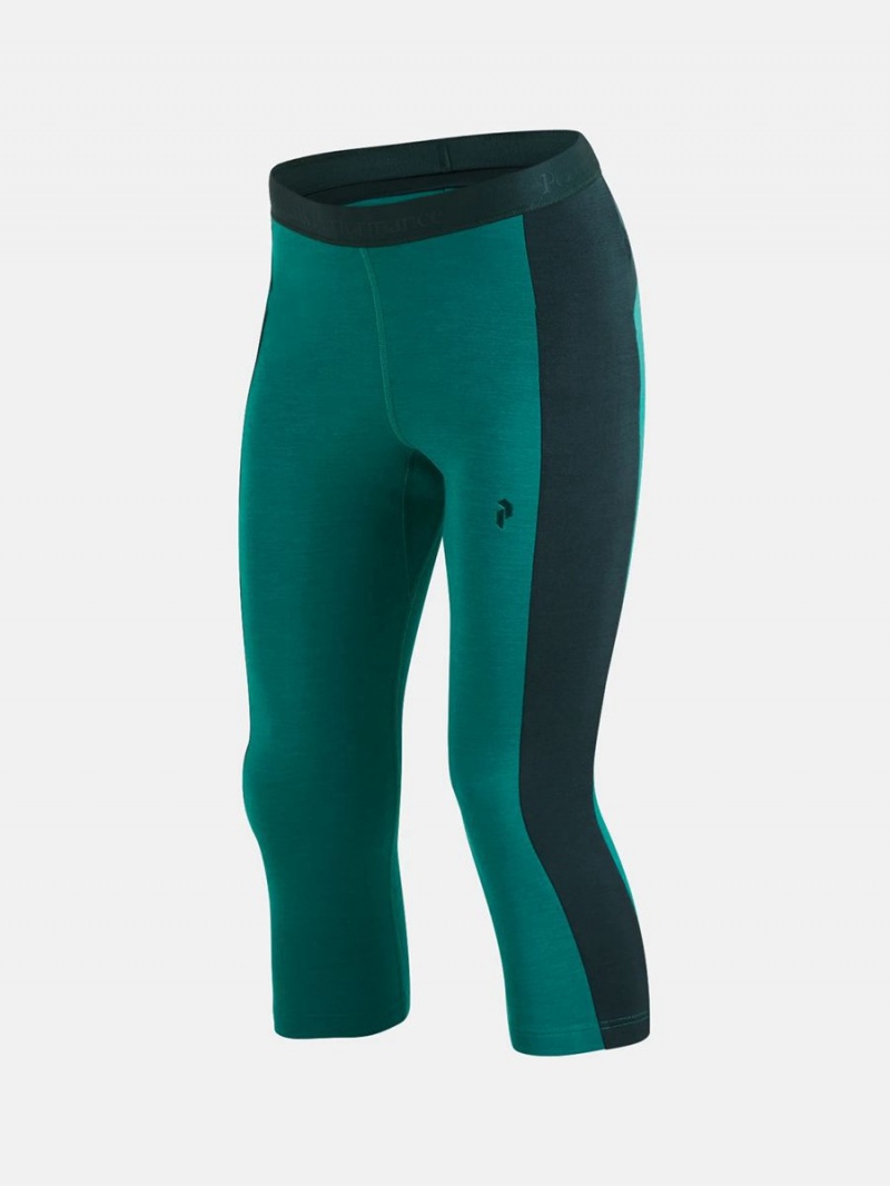 Peak Performance Vertical Mid Women's Leggings Green / Green | KXX86-198