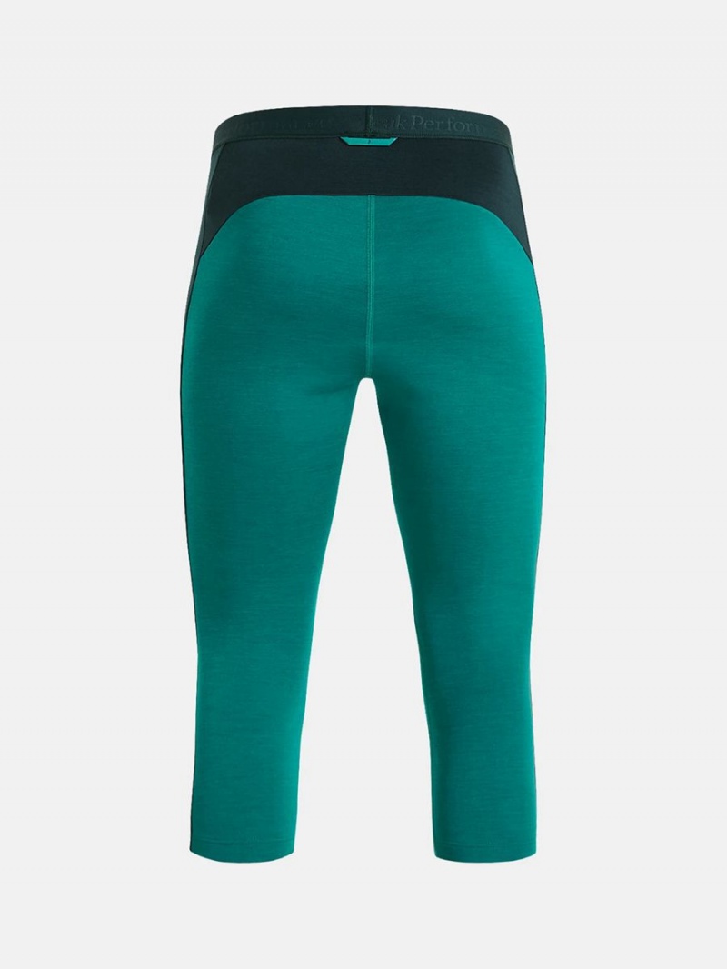 Peak Performance Vertical Mid Women's Leggings Green / Green | KXX86-198