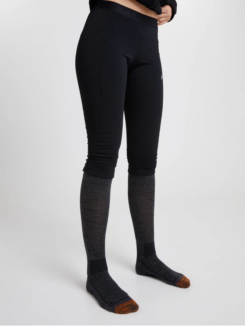 Peak Performance Vertical Mid Women's Leggings Black / Black | OCP22-485