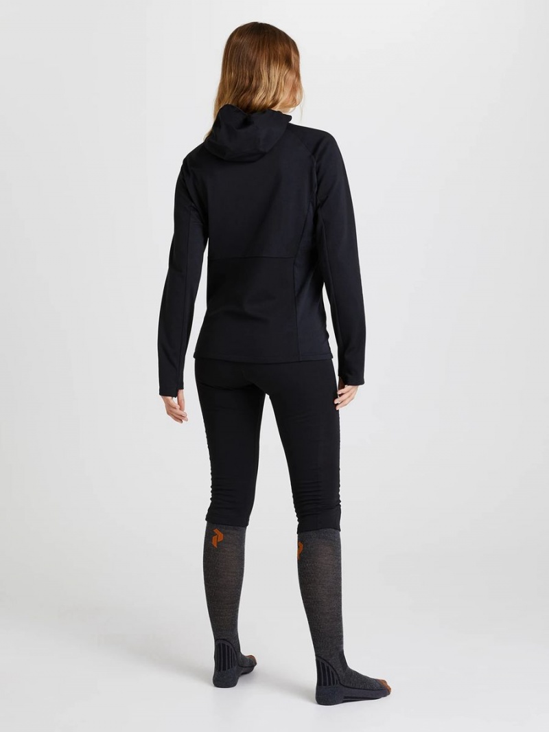 Peak Performance Vertical Mid Women's Leggings Black / Black | OCP22-485