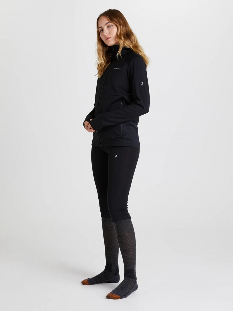 Peak Performance Vertical Mid Women's Leggings Black / Black | OCP22-485