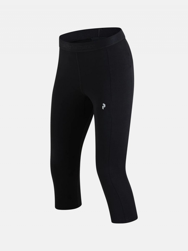 Peak Performance Vertical Mid Women's Leggings Black / Black | OCP22-485