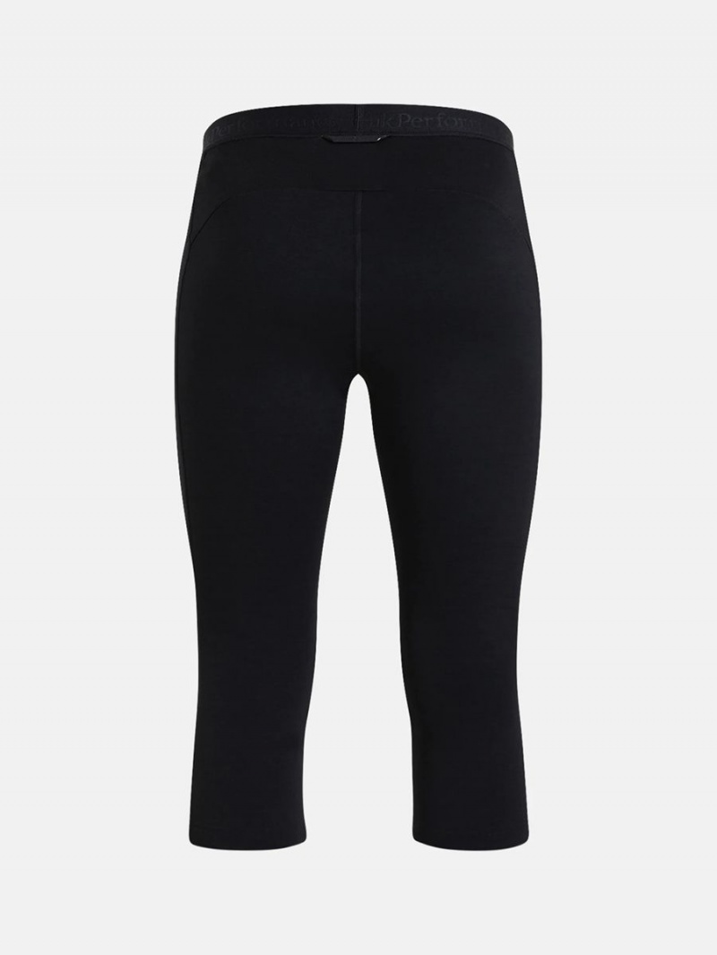 Peak Performance Vertical Mid Women's Leggings Black / Black | OCP22-485