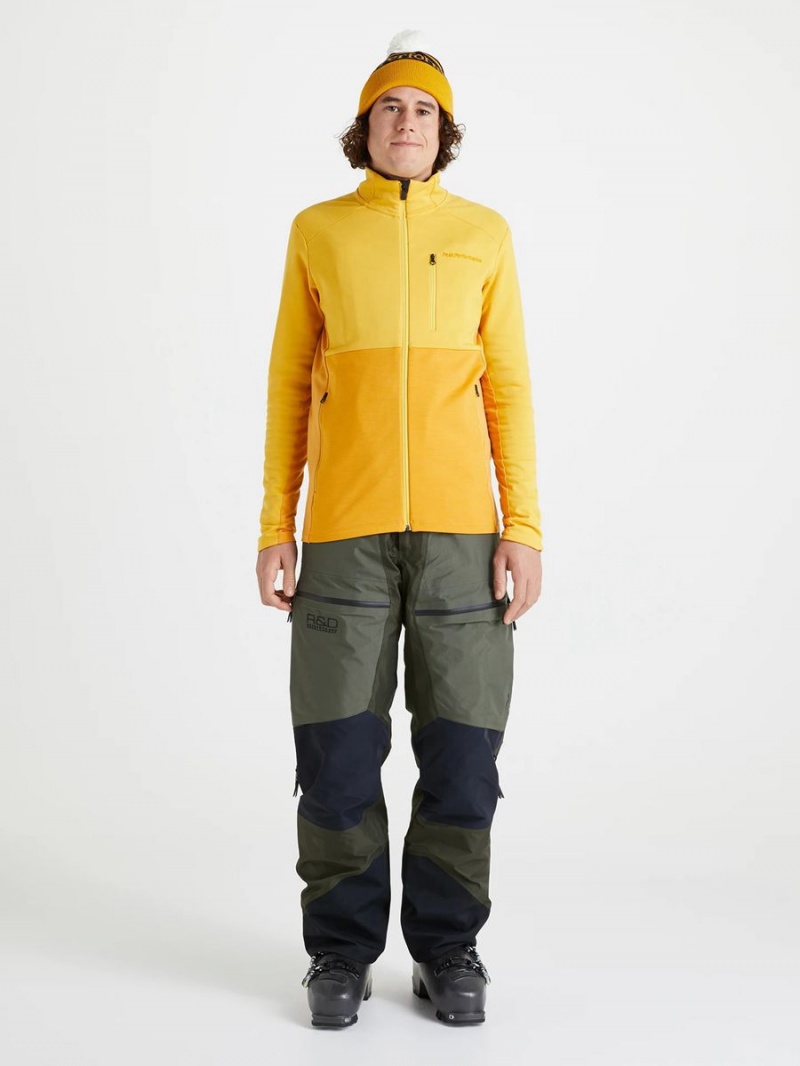 Peak Performance Vertical Mid Zip Men's Jacket Gold / Yellow | ALW57-378