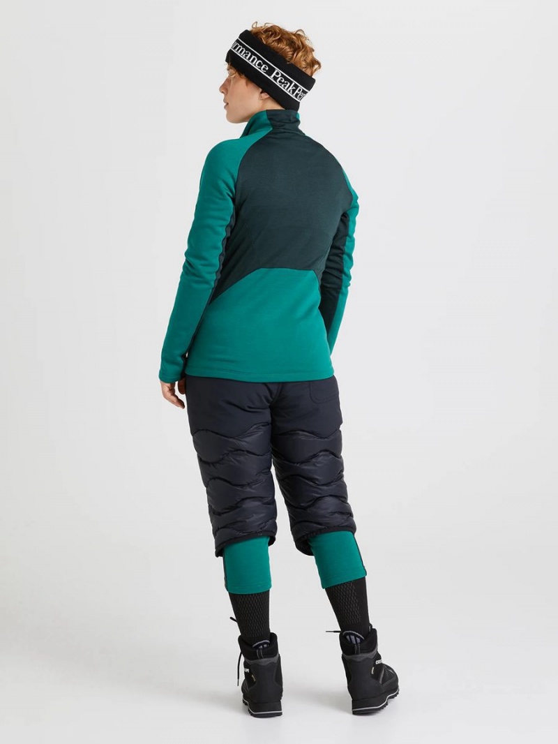 Peak Performance Vertical Mid Zip Women's Jacket Green / Green | SHM89-823