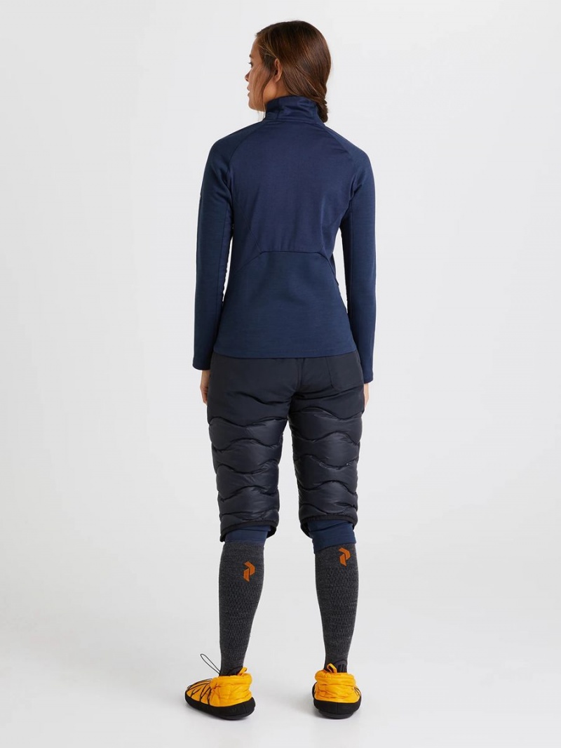 Peak Performance Vertical Mid Zip Women's Jacket Navy / Navy | SGH76-973