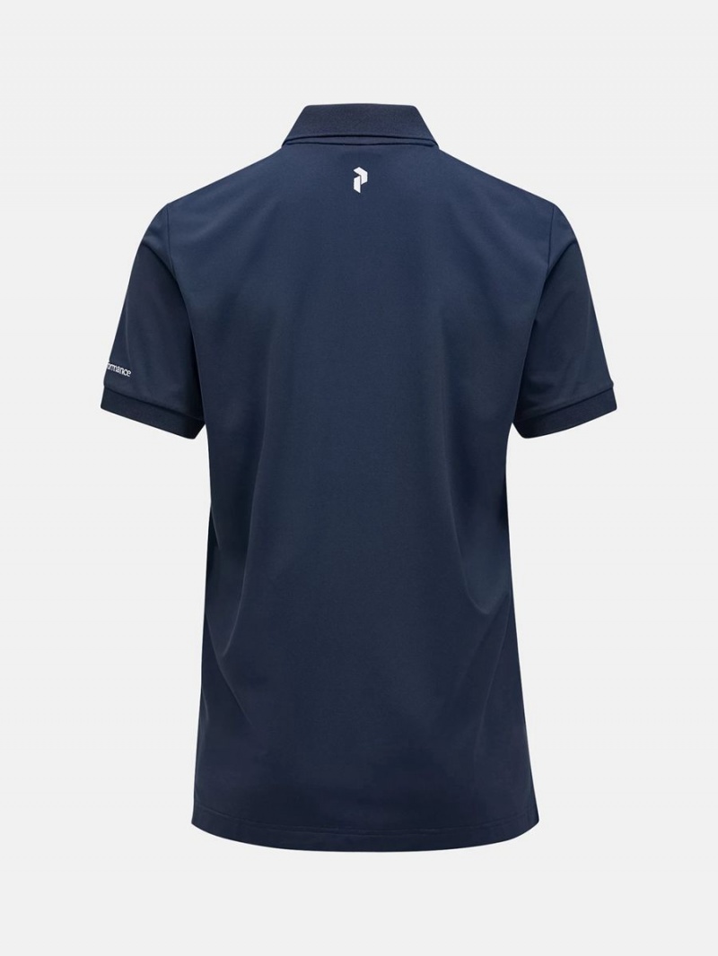 Peak Performance Vespar Men's Polo Shirt Navy | HXF86-297