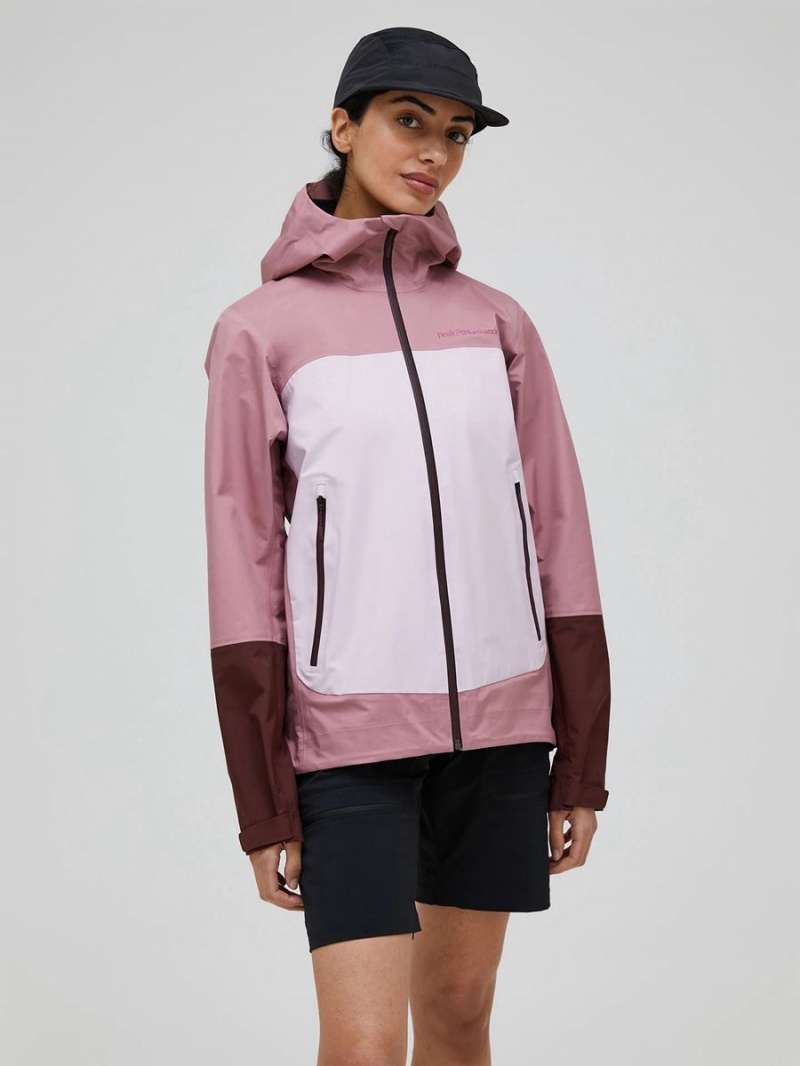 Peak Performance Vislight Gore-Tex Light 3L Women's Ski Jacket Pink / Burgundy | XWM82-094