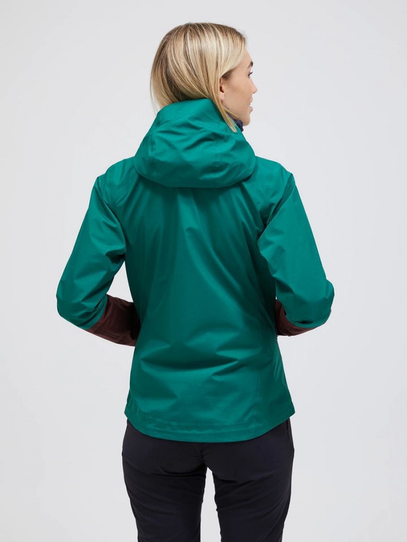 Peak Performance Vislight Gore-Tex Light 3L Women's Ski Jacket Green / Navy / Burgundy | WBU37-802