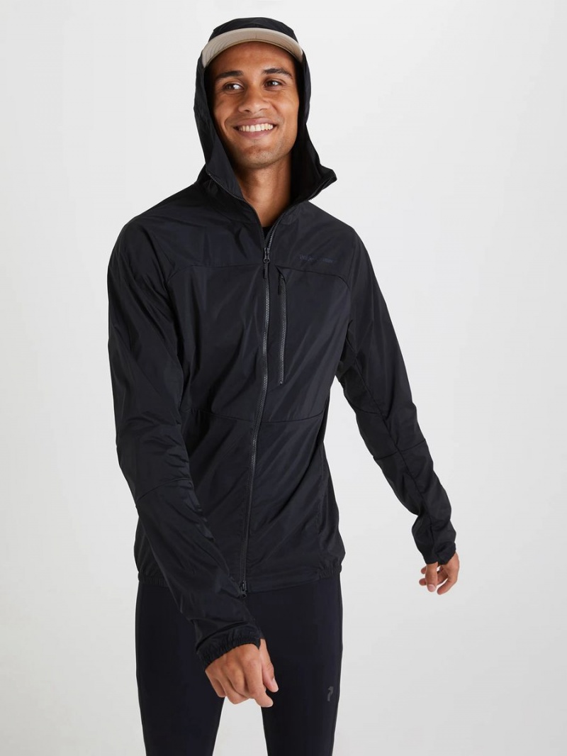 Peak Performance Vislight Men's Wind Jacket Black | MCW99-396