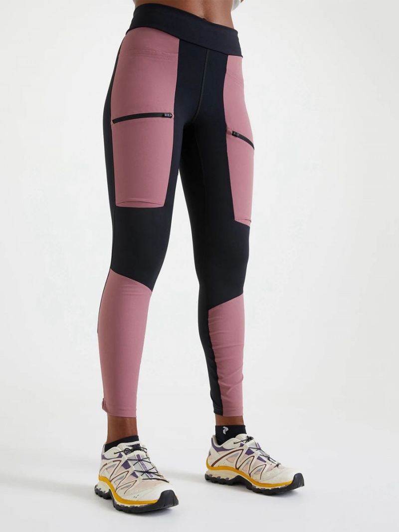 Peak Performance Vislight Track Women's Leggings Pink / Black | ZVW19-332