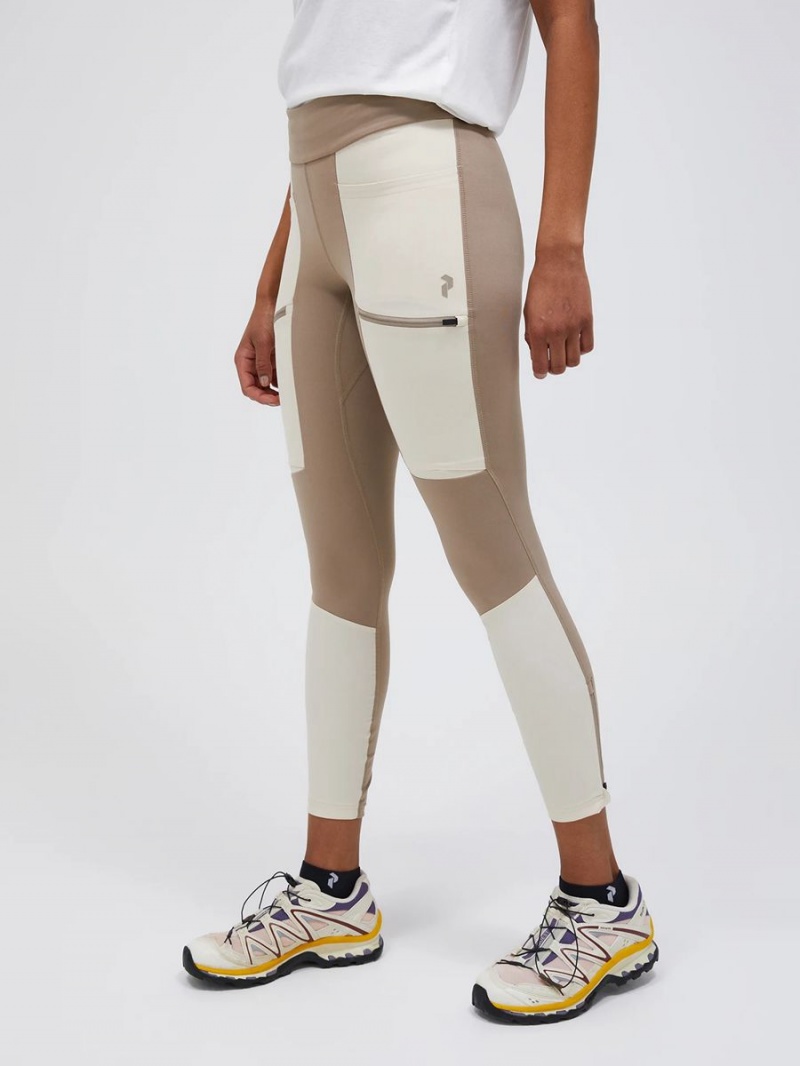 Peak Performance Vislight Track Women's Leggings Beige / Beige | FKO70-836