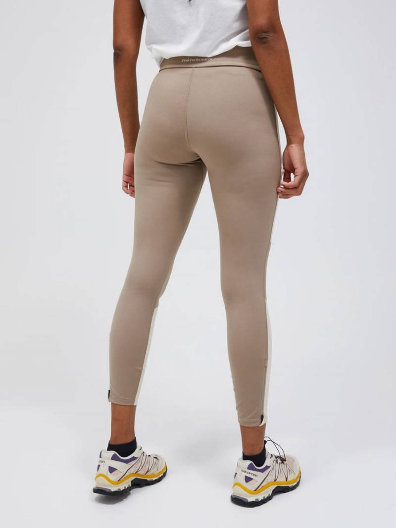 Peak Performance Vislight Track Women's Leggings Beige / Beige | FKO70-836