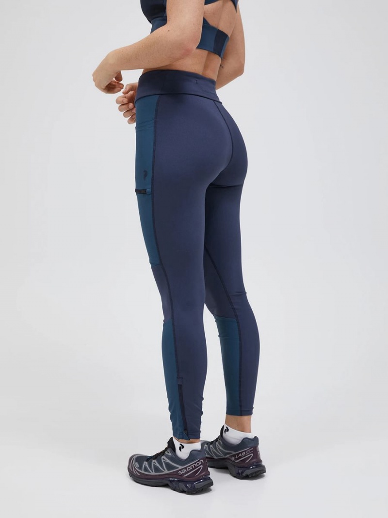 Peak Performance Vislight Track Women's Leggings Navy / Blue | RVK13-613