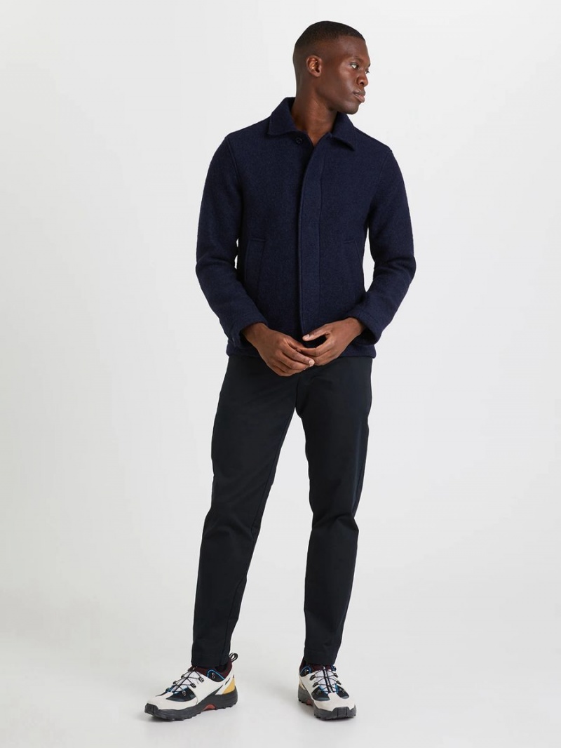 Peak Performance Wool Men's Shirt Navy | AMS94-698